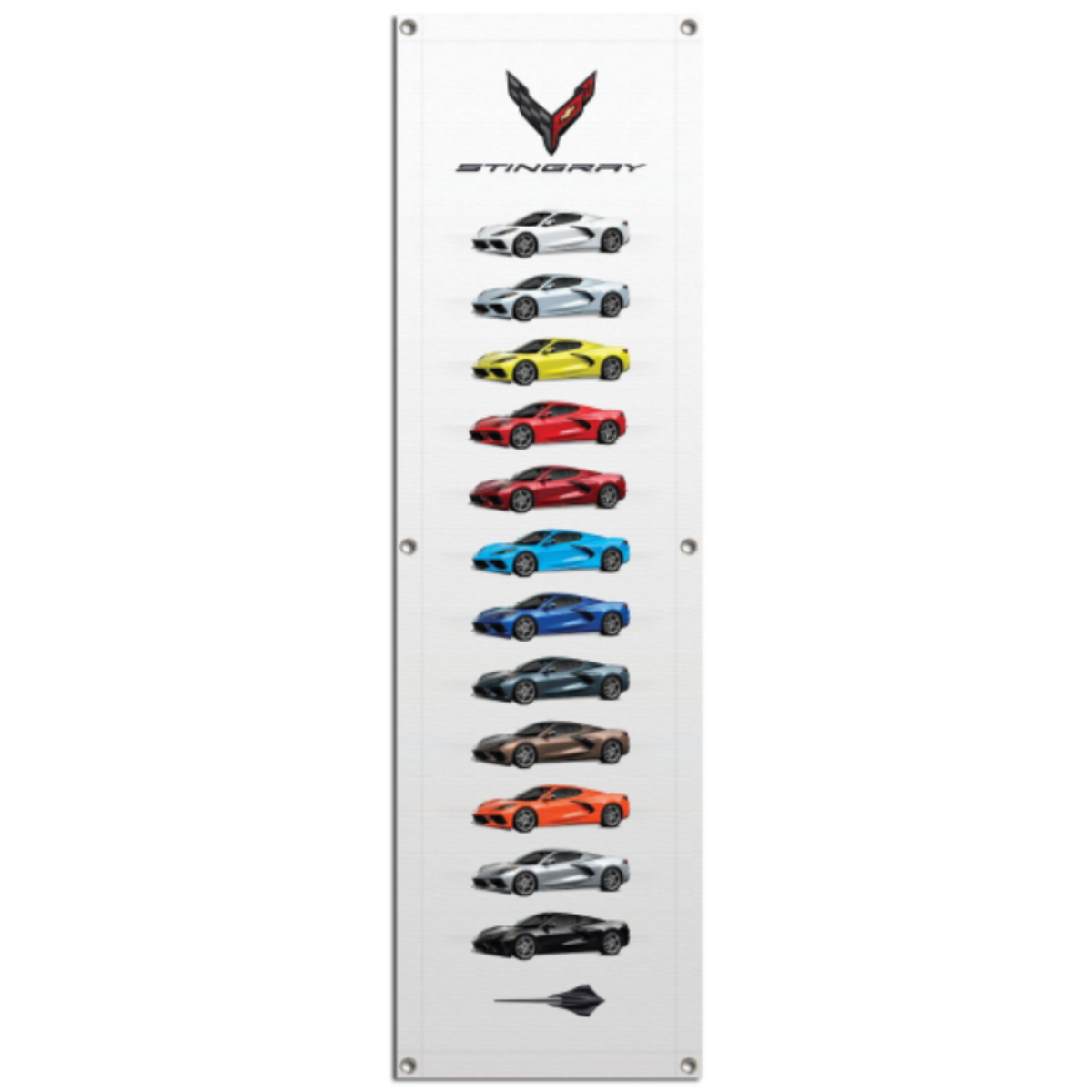 Lavender Corvette C8 Color Art Giant Garage Banner