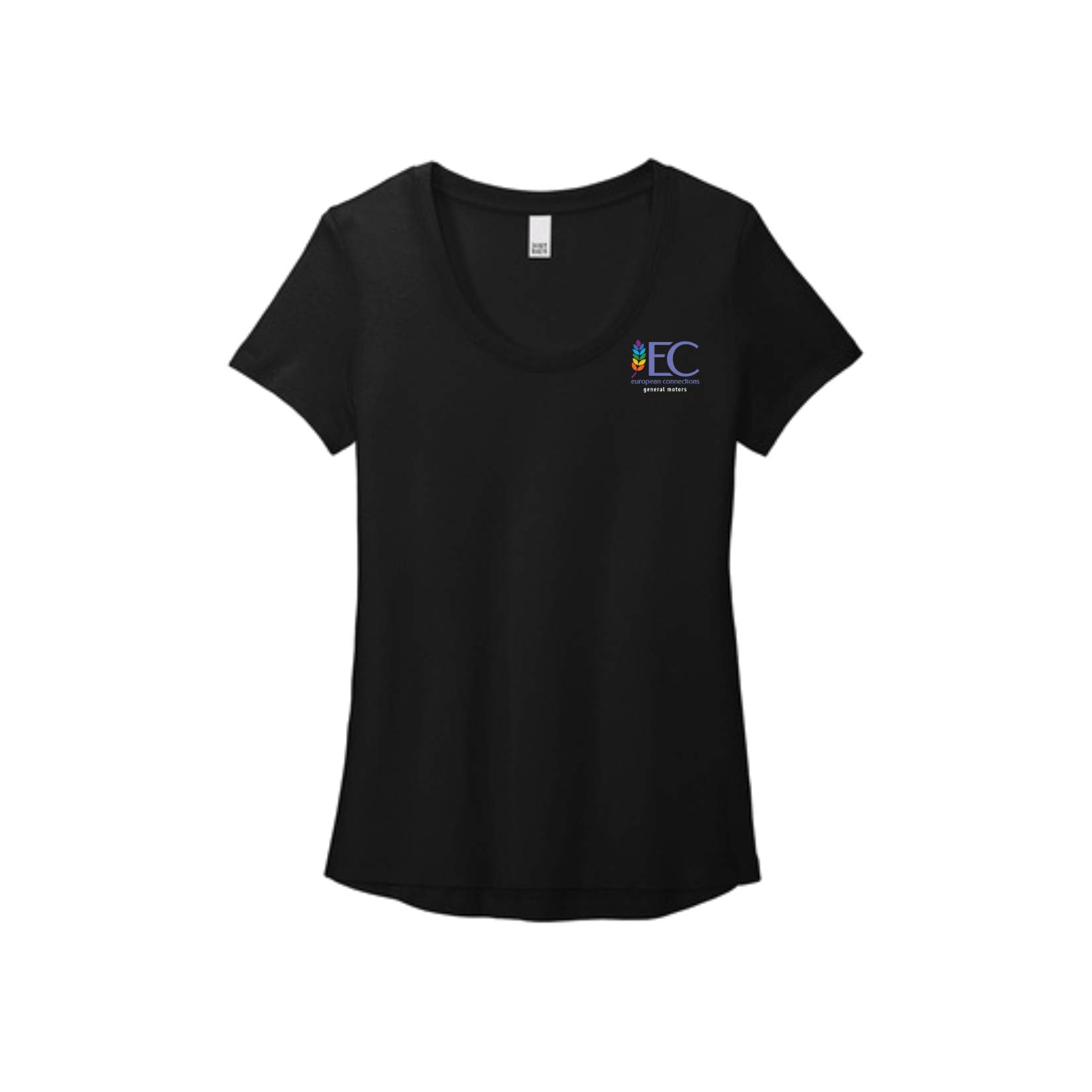 Black GM European Connections ERG Scoop Neck Tee