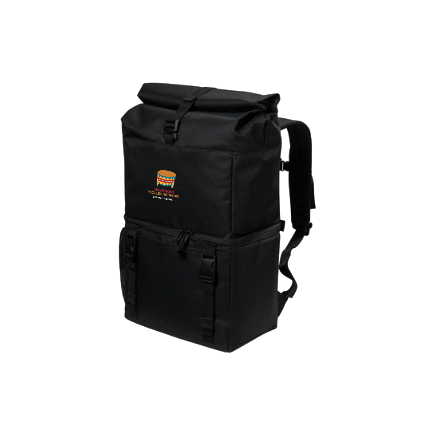 Black GM Indigenous Peoples Network ERG Backpack Cooler