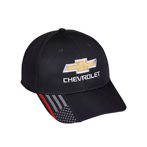 Dark Slate Gray Chevrolet Gold Bowtie Fire Service Cap