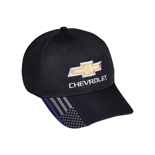 Dark Slate Gray Chevrolet Gold Bowtie Police Service Cap