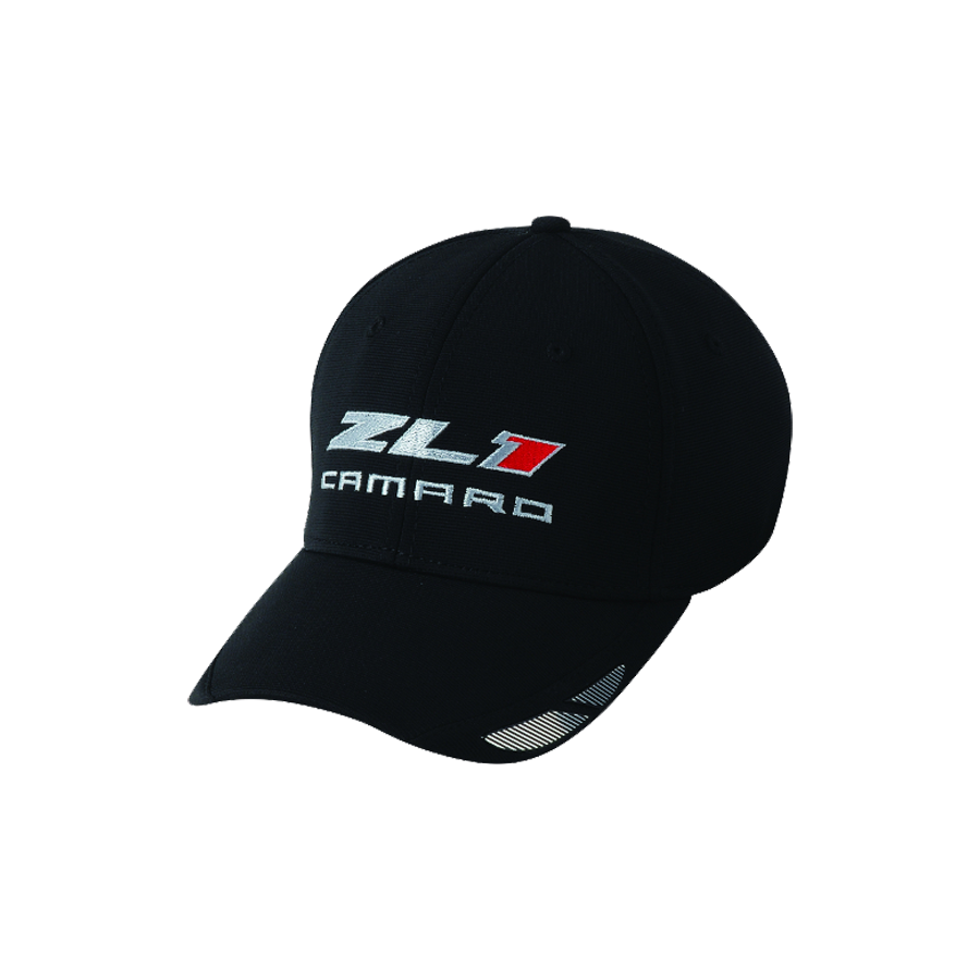 Black Camaro ZL1 Cap With Carbon Fiber Style Accent