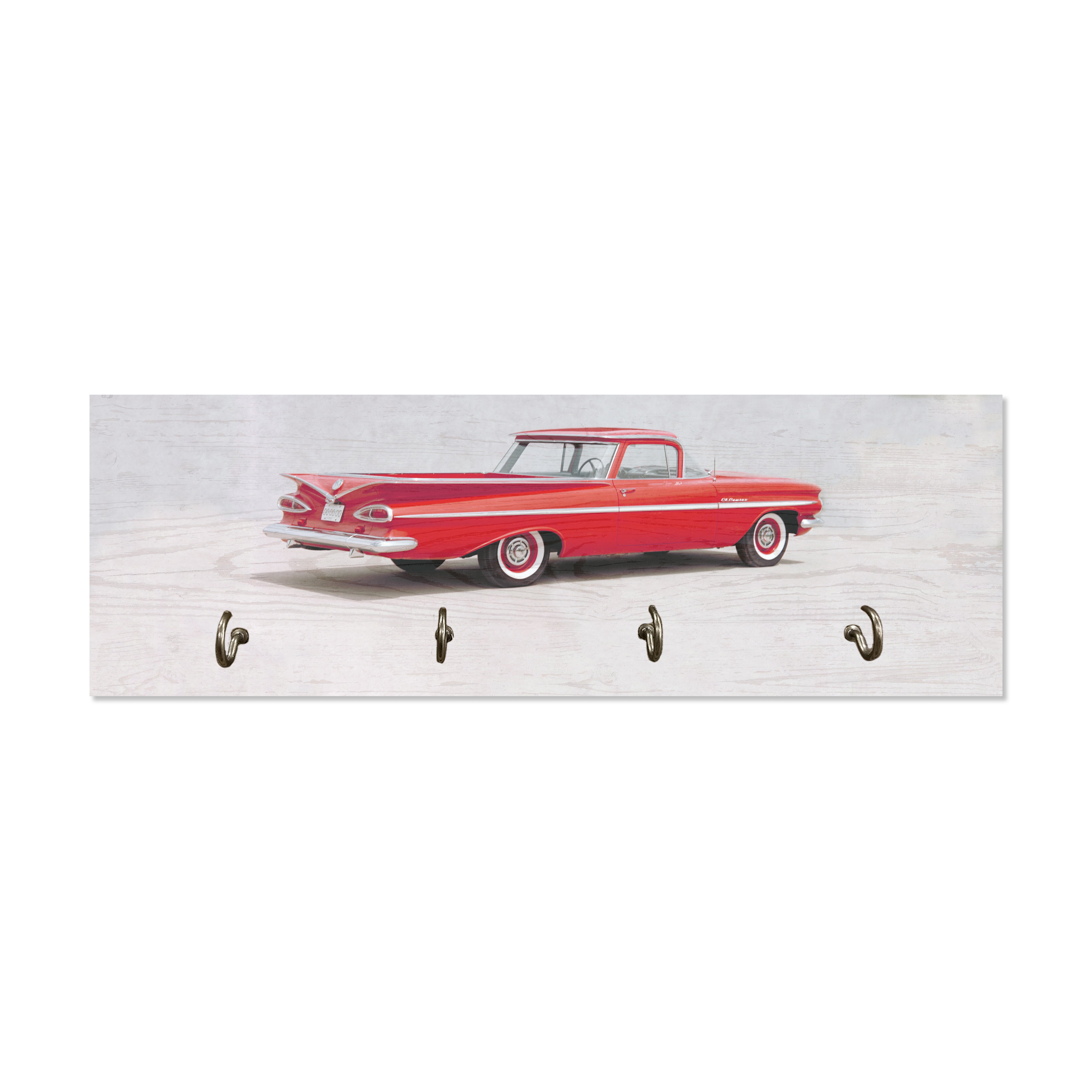 Light Gray Chevrolet El Camino Wooden Key Rack