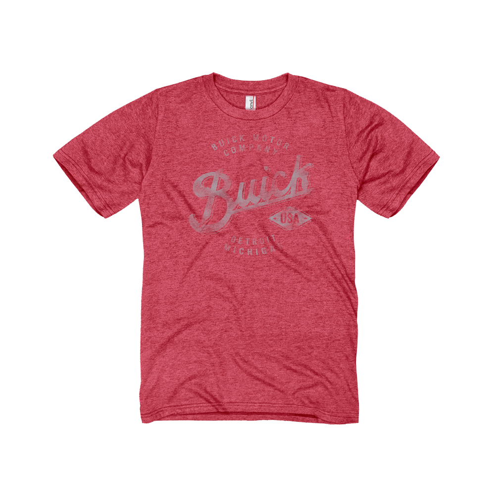 Maroon Vintage Buick Script T-Shirt