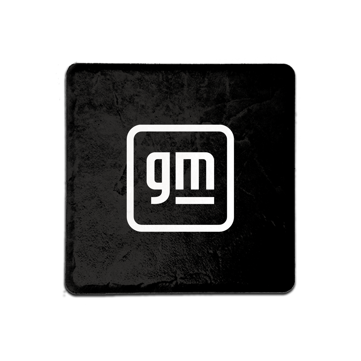 Black GM Logo Stone Tile Coaster
