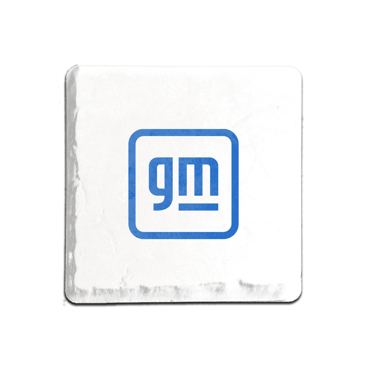 Steel Blue GM Logo Stone Tile Coaster