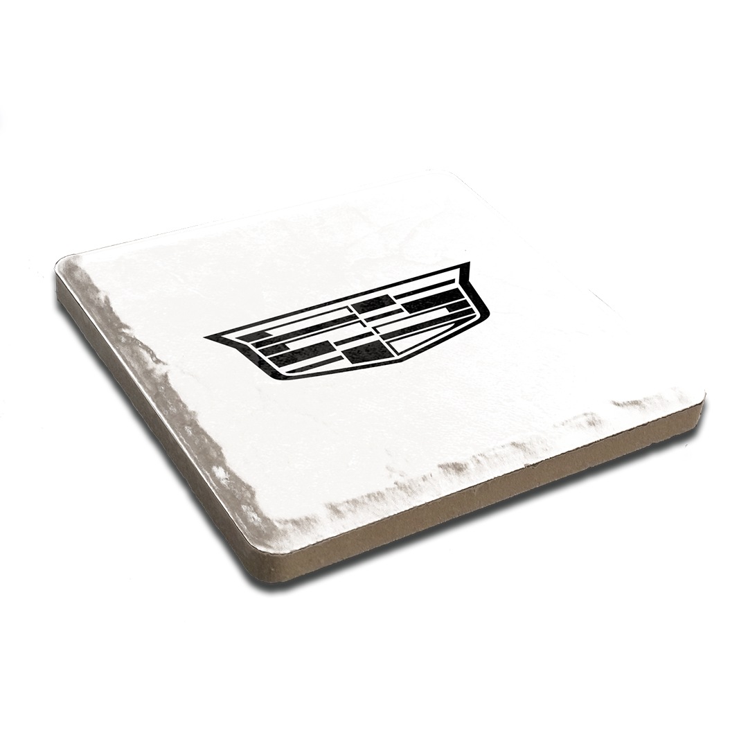 Dark Slate Gray Cadillac Logo Tile Coaster