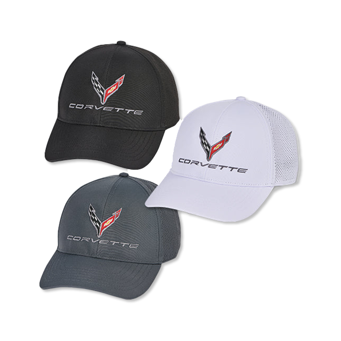 Dark Slate Gray Corvette C8 Perforated Performance Cap