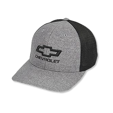 Light Slate Gray Chevrolet Bowtie Flexfit Meshback Cap