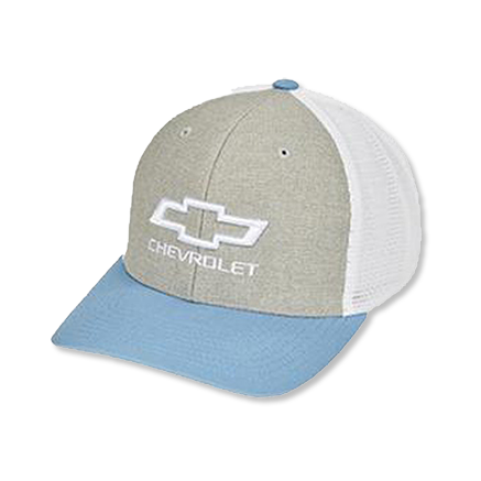 Gray Chevrolet Bowtie Flexfit Meshback Cap