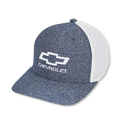 Dim Gray Chevrolet Bowtie Flexfit Meshback Cap