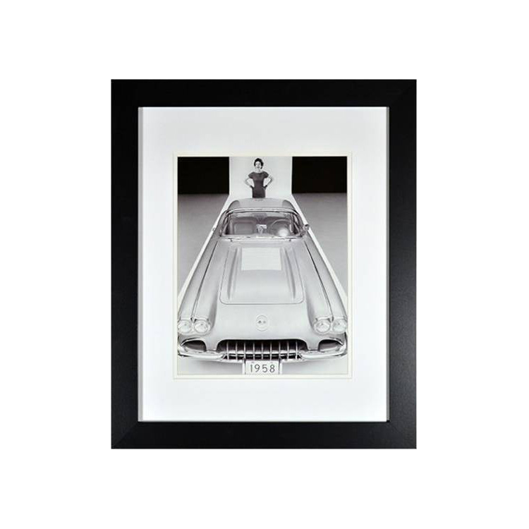 Black Framed Historic 1958 Corvette Print
