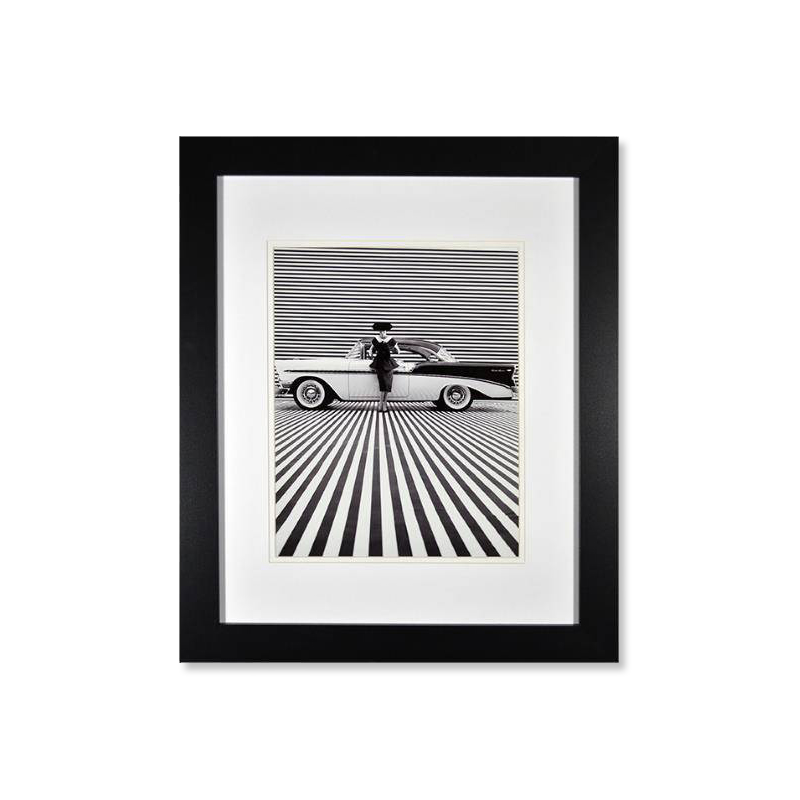 Light Gray Framed Historic Bel Air 1956 Sport Coupe Print