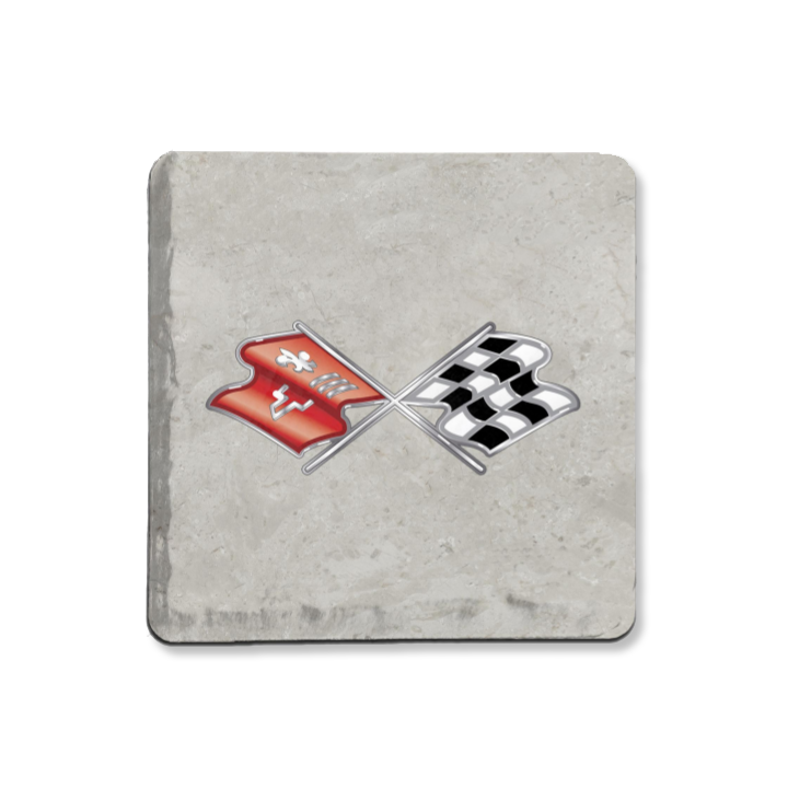 Gray Corvette C3 Logo Coaster