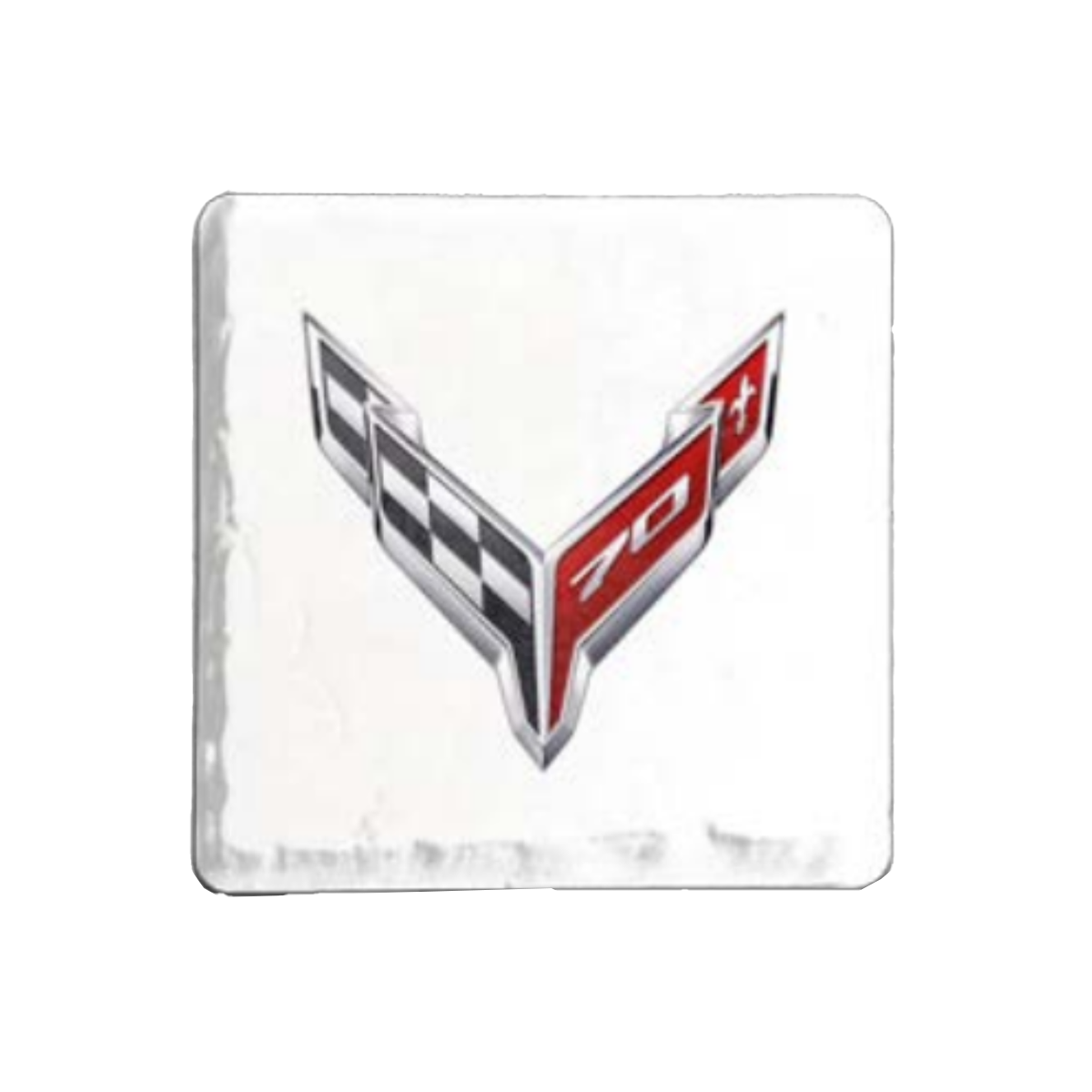White Smoke Corvette 70th Anniversary Coaster