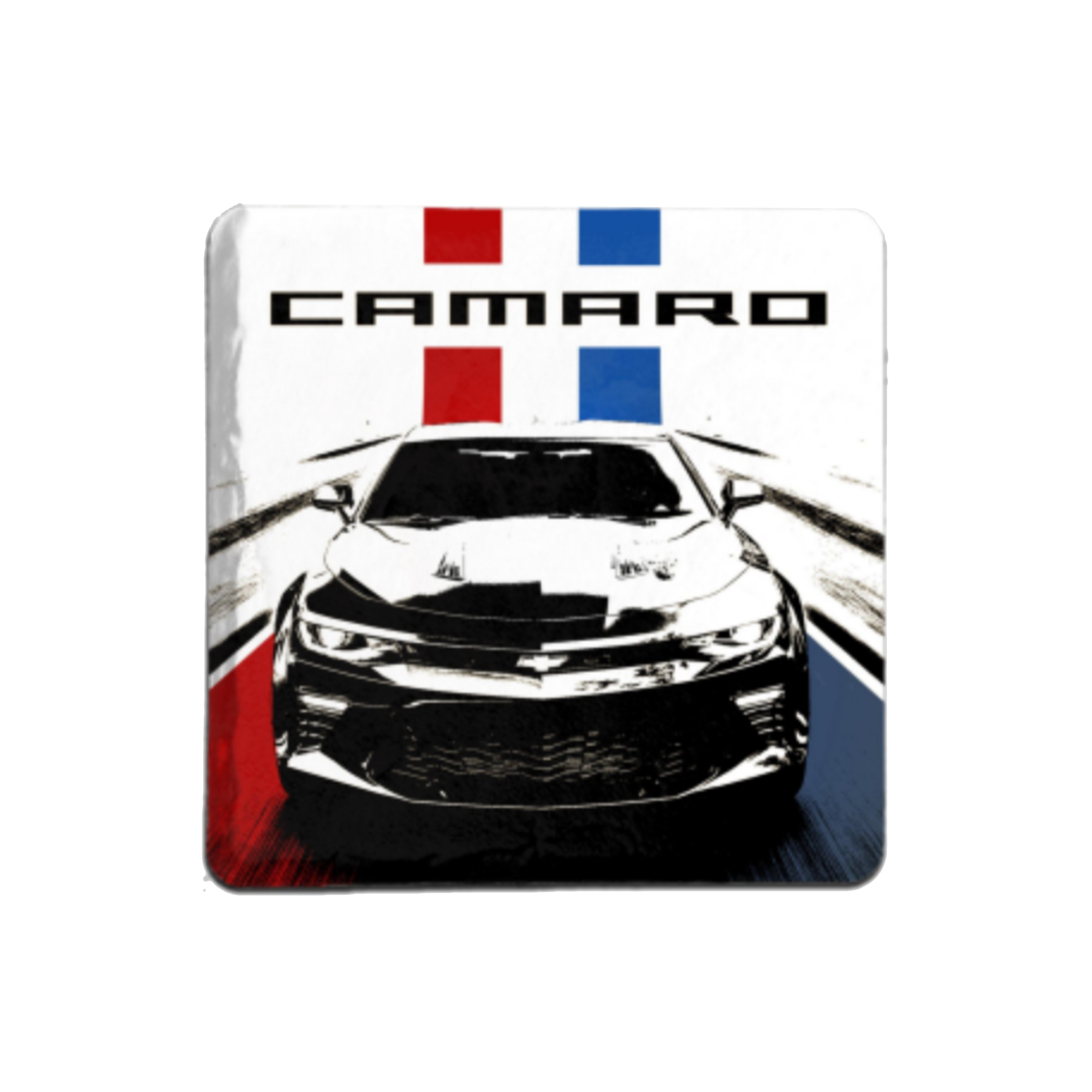Black Camaro 6th Generation Profile Stone Coaster
