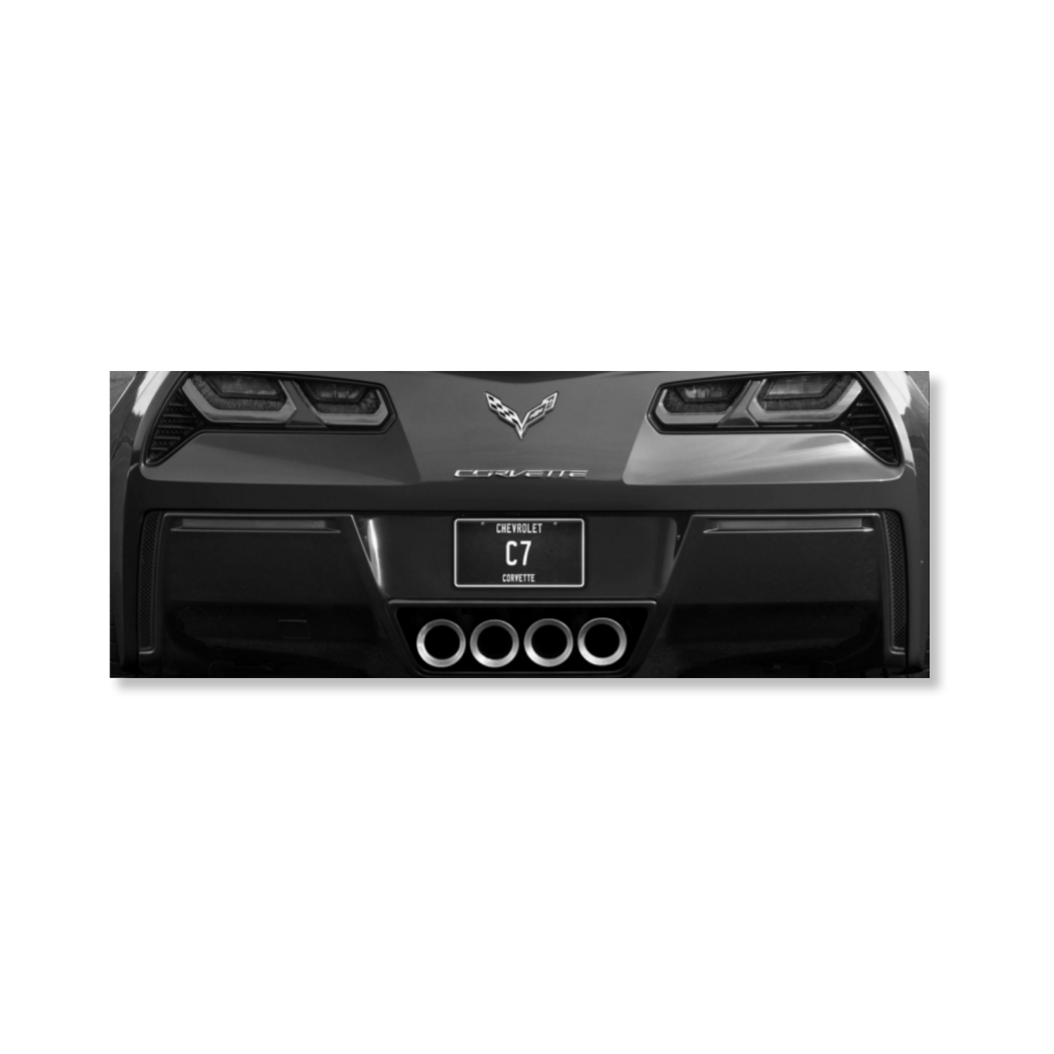 Black Corvette C7 Wrapped Canvas