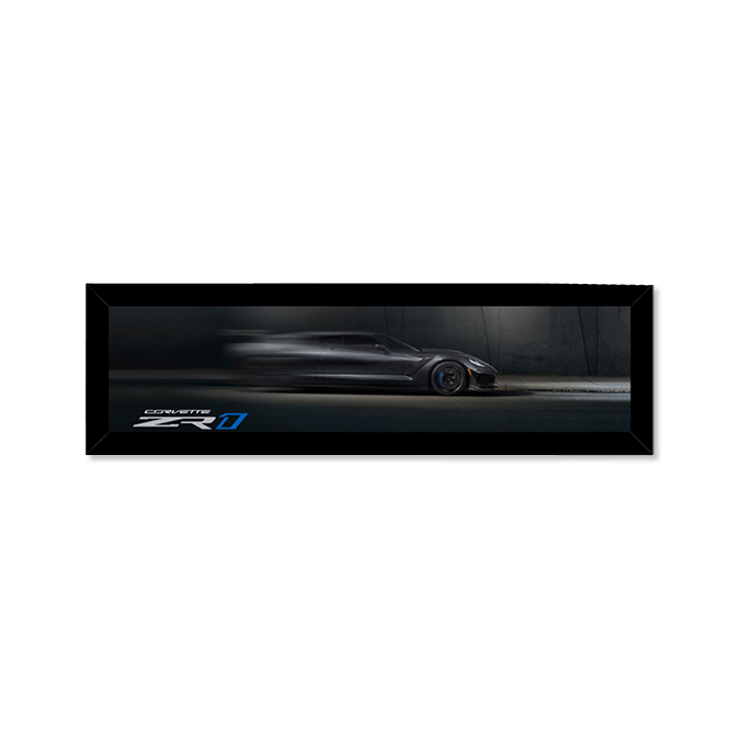 Black ZR1 Corvette Framed Printed Canvas