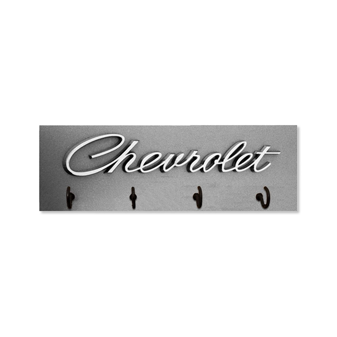 Chevrolet Vintage Logo Wooden Key Rack