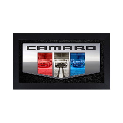 Camaro Six Badge Triple Framed Canvas