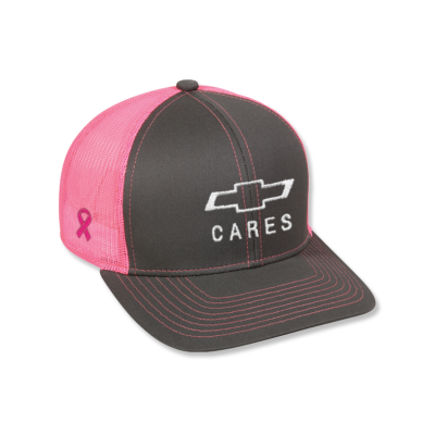 Dark Slate Gray Making Strides Chevrolet Cares Gray With Pink Mesh Cap