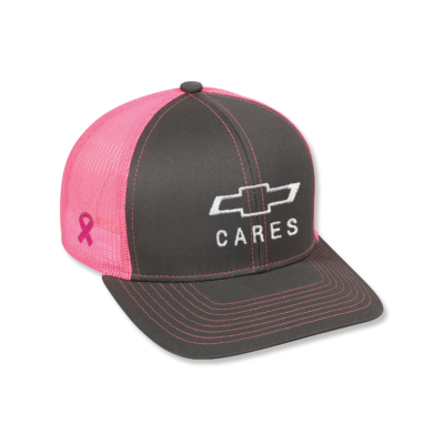 Making Strides Chevrolet Cares Gray With Pink Mesh Cap