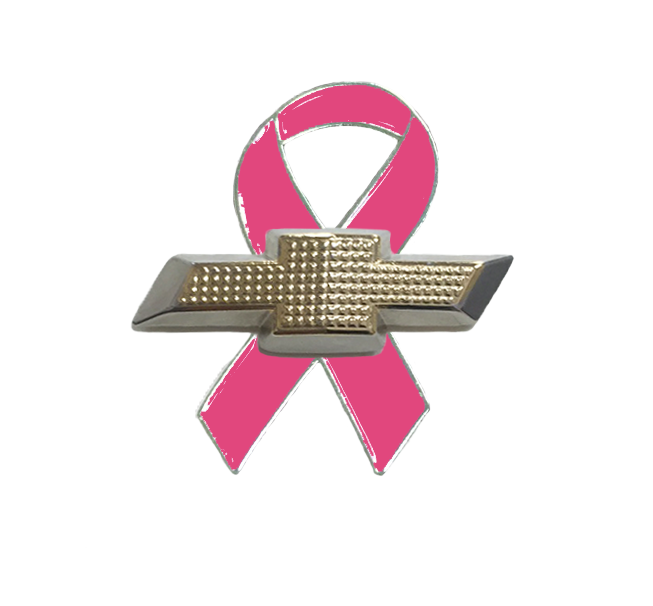 Chevy Bowtie Pink Ribbon Lapel Pin - GM Company Store