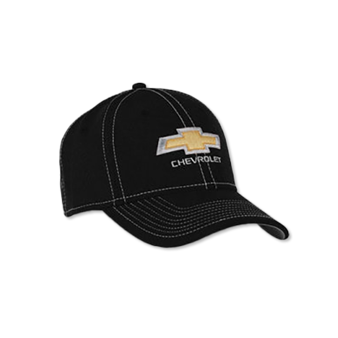 Black Chevrolet Bowtie Moisture Wick Flex Fit Cap