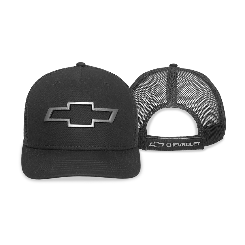Dark Slate Gray Chevrolet Black Mesh Back Iridescent Bowtie Cap