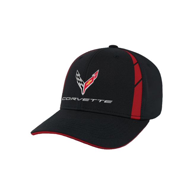 Black Corvette C8 Sideline Cap
