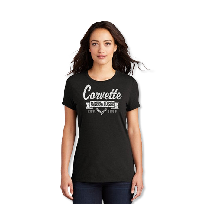 Tan Corvette C7 Women's American Classic Tee