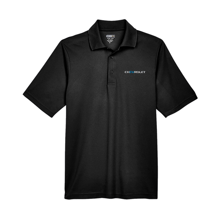 Black Chevrolet EV Men's Pique Polo