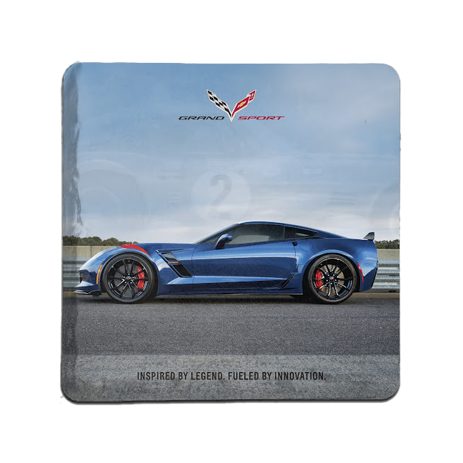 Light Slate Gray Corvette Grand Sport Inspired Stone Tile Coaster