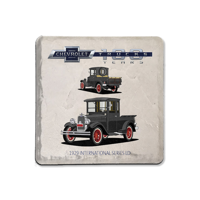 Light Gray Chevy Trucks 100 Stone Coaster (1929 International Series LD)