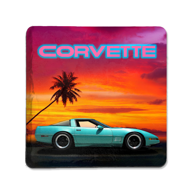 Chocolate 1985 Corvette Coaster