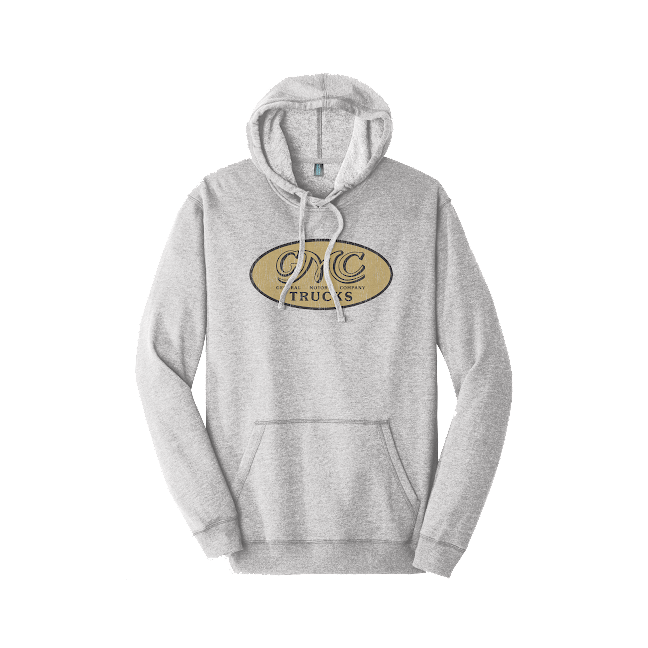 Gray Classic Oval GMC Trucks Lightweight Fleece Hoodie