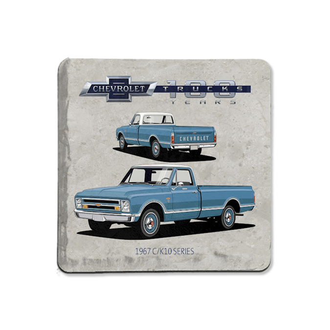 Gray Chevy Trucks 100 Stone Coaster (1967 C/K10 Series)