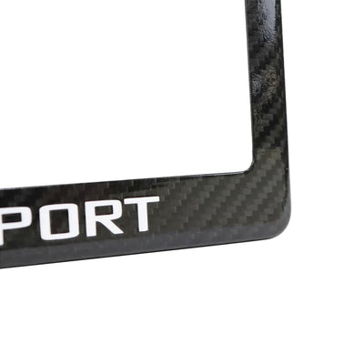 C4 Corvette License Plate Frame - Carbon Fiber Grand Sport Logo