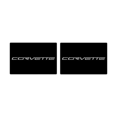 C6 Corvette Sun Visor Label Covers - Corvette Script