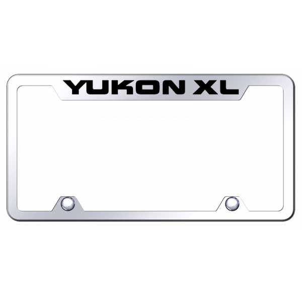 Light Gray Yukon XL Steel Truck Cut-Out Frame - Laser Etched Mirrored