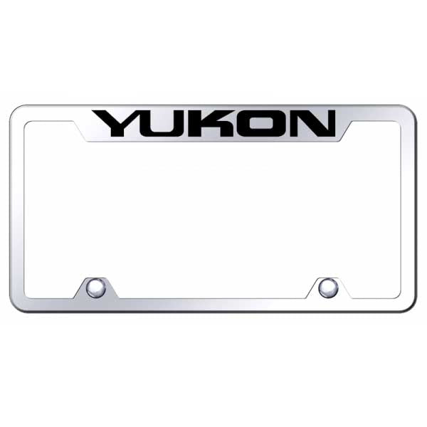 Light Gray Yukon Steel Truck Cut-Out Frame - Laser Etched Mirrored