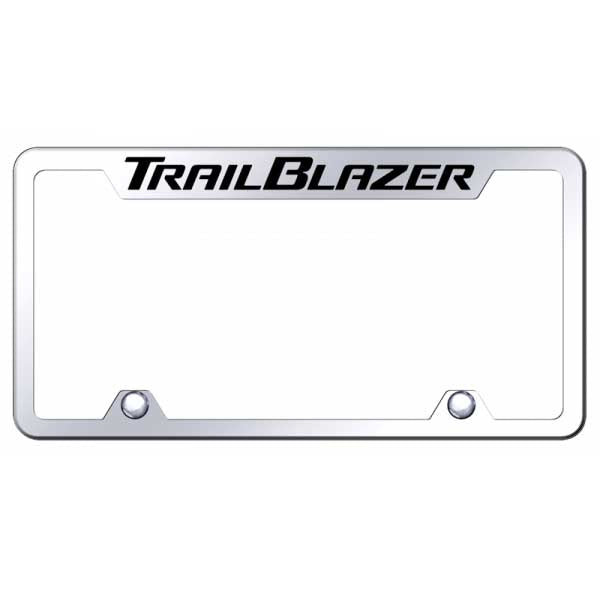 Light Gray Trailblazer Steel Truck Cut-Out Frame - Etched Mirrored