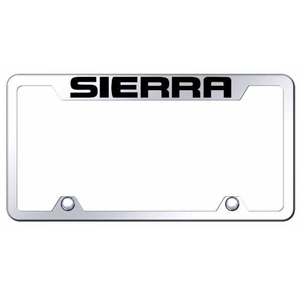 Sierra Steel Truck Cut-Out Frame - Laser Etched Mirrored