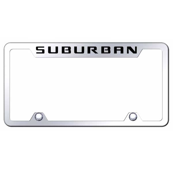 Suburban Steel Truck Cut-Out Frame - Laser Etched Mirrored