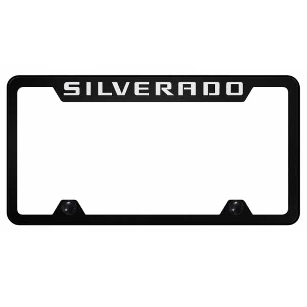 Silverado Steel Truck Cut-Out Frame - Laser Etched Black