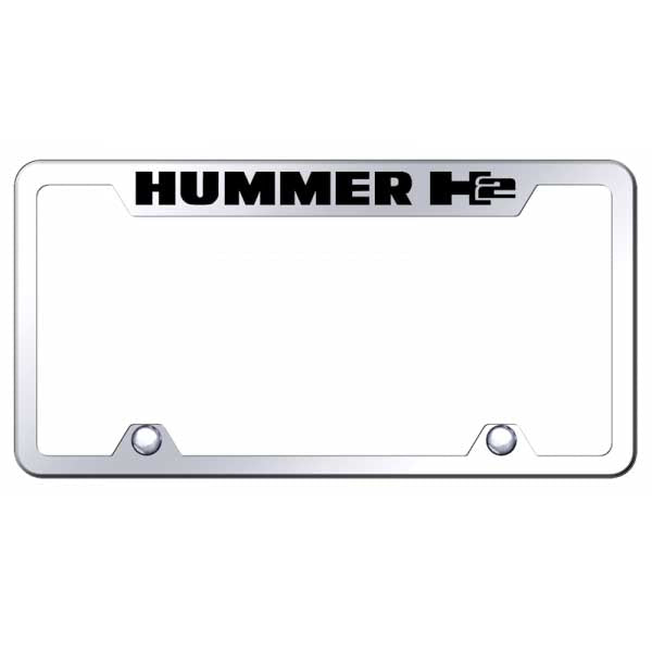 Light Gray Hummer H2 Steel Truck Cut-Out Frame - Laser Etched Mirrored
