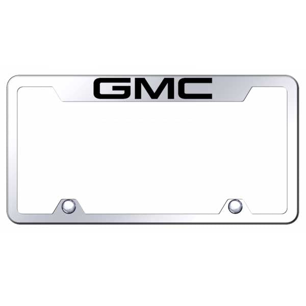 Light Gray GMC Steel Truck Cut-Out Frame - Laser Etched Mirrored