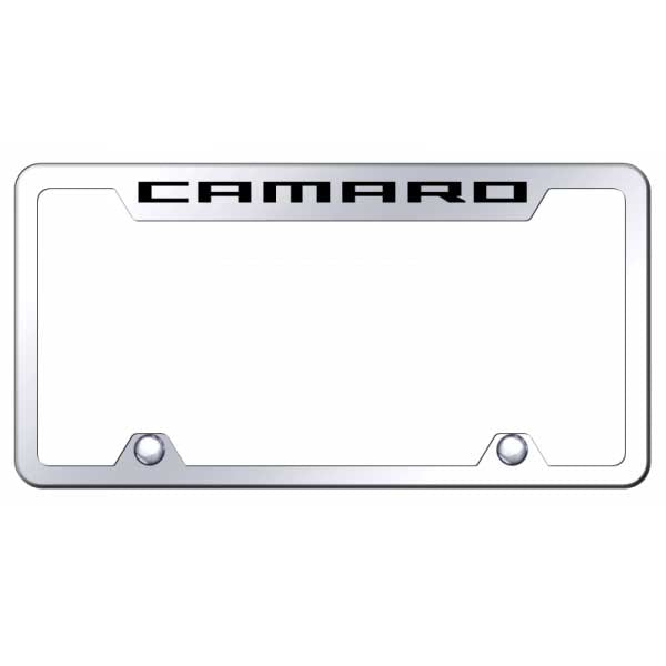 Light Gray Camaro Steel Truck Cut-Out Frame - Laser Etched Mirrored