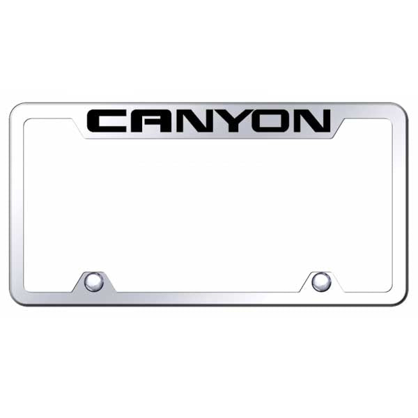 Light Gray Canyon Steel Truck Cut-Out Frame - Laser Etched Mirrored