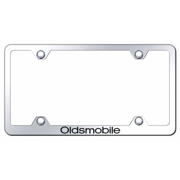 Light Gray Oldsmobile Steel Wide Body Frame - Laser Etched Mirrored